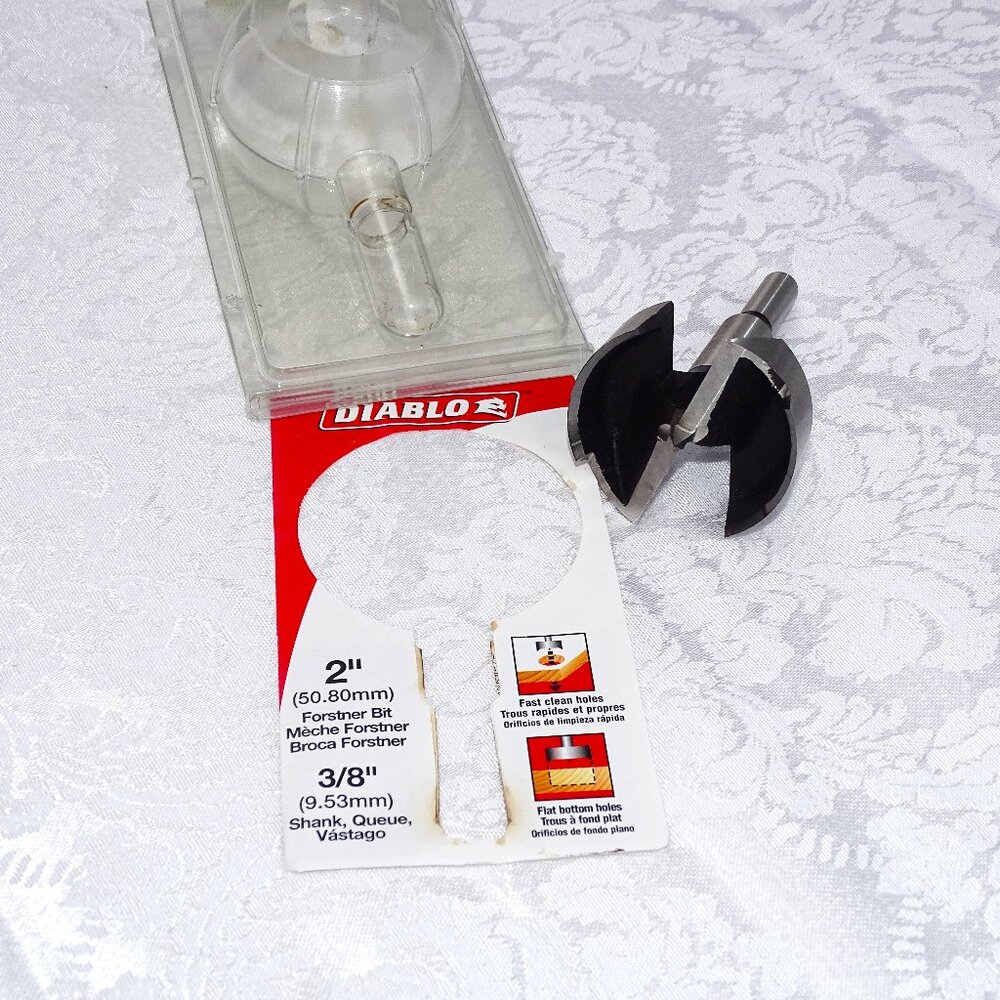 Diablo 2" Hole Saw High Speed Steel Forstner Bit for Wood 3/8" shank